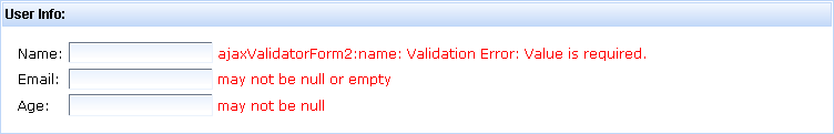 Validation using Hibernate validator